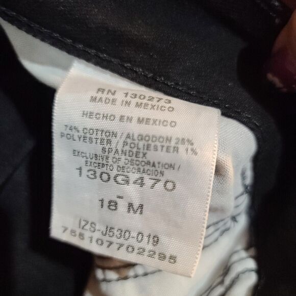 Riders By Lee Womens Jeans Black Size 18M Cotton Blend Zip Button Stretch - Picture 7 of 12